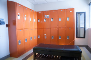 Staff locker room
