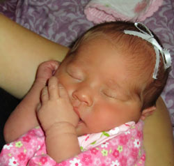 We had our miracle baby - Hannah Margaret - on June 30th. She's perfect in every way
