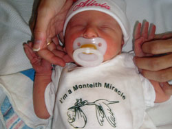 Thank you so much for our first miracle TR baby - Alivia Marie.
