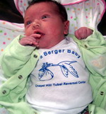 One of over 1000 babies born after reverse tubal ligation by Dr. Berger