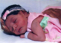 Tubal reversal baby Dewayna at 2 days old.