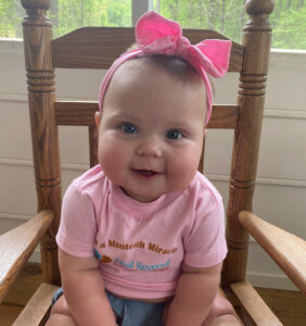 atlanta-essure-reversal-baby-after-turning-eight-months-old-in-her-monteith-miralcle-t-shirt