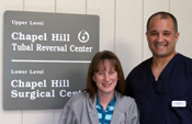 Doctor Monteith and tubal reversal patient Georgia Peach